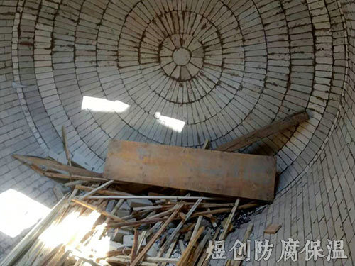 干吸塔，襯磚，球拱，橋拱，格冊及規(guī)整波紋填料施工 (8)